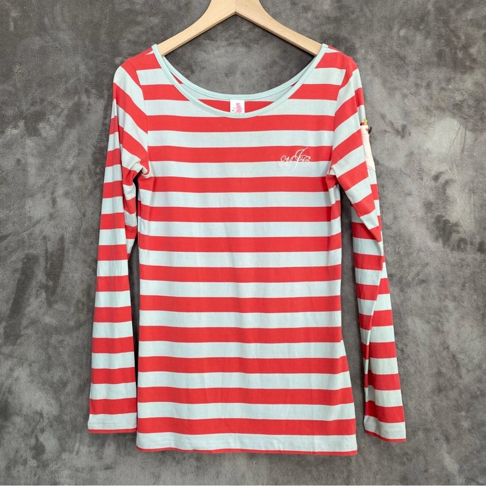 Matilda Jane Red and Blue Striped Long Sleeve Tee